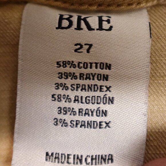 BKE pants skinny ankle utility women's 27 khaki BUCKLE - Picture 11 of 11